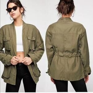 Free People In Our Nature Belted Jacket Army